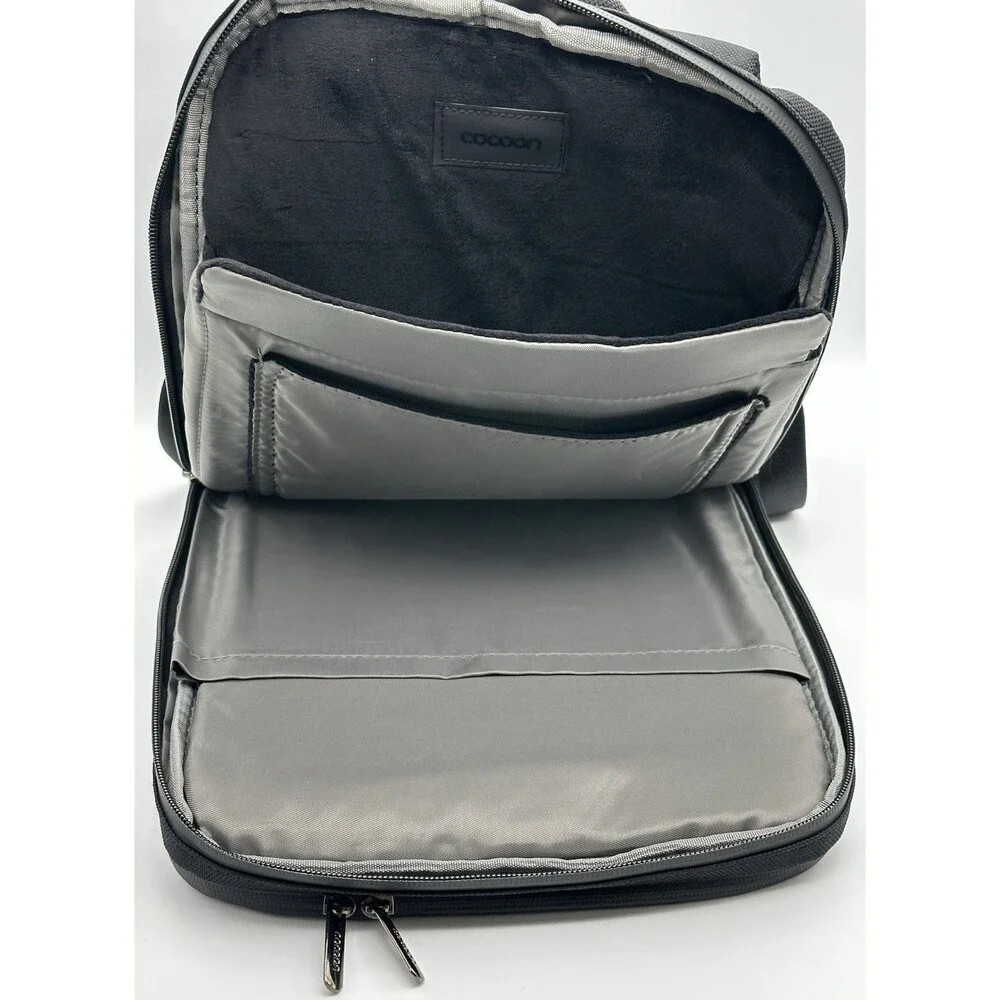 Cocoon Slim Tech 15.6 Laptop Backpack NBC Peacock Logo Grid-It Organizer Black